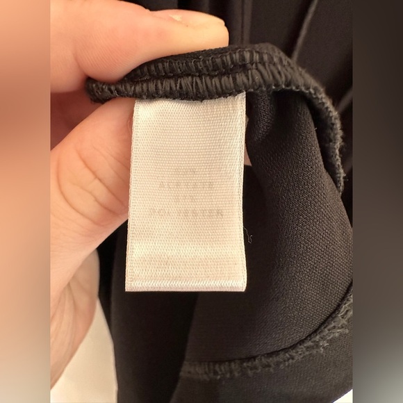 St John Acetate Faux Wrap Long Sleeve Dress in Caviar Black sz 12 - Picture 4 of 5